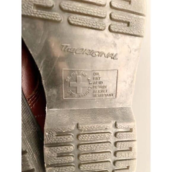 Dr. Martens Classic Boots 1460 Size 5 Cherry Red Leather 8-eye Lace Combat Doc - Picture 9 of 13